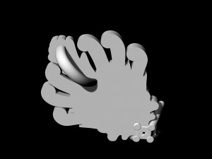 artistic peacock tail pendant 3Dプリントモデル