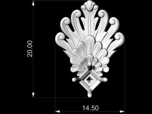 artistic peacock tail pendant 3D Print Model