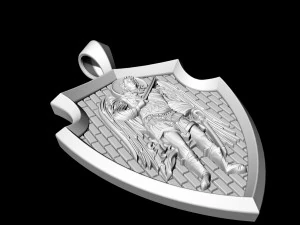 angel with sword pendant 3D Print Model