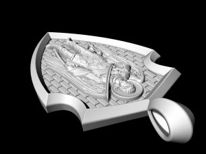 angel with sword pendant 3D Print Model