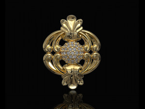 pendant with central ball of gems Modelo de impresión 3D
