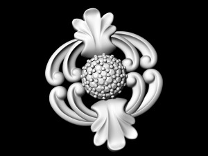 pendant with central ball of gems Modelo de impresión 3D