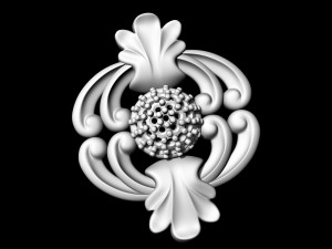 pendant with central ball of gems Modelo de impresión 3D