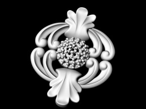 pendant with central ball of gems Modelo de impresión 3D