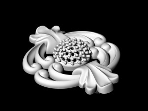 pendant with central ball of gems Modelo de impresión 3D