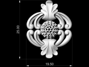 pendant with central ball of gems Modelo de impresión 3D
