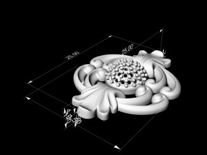 pendant with central ball of gems Modelo de impresión 3D