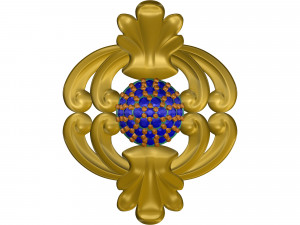 pendant with central ball of gems Modelo de impresión 3D