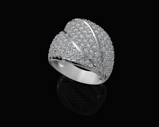 three lanes ring 3D Print Model .c4d .max .obj .3ds .fbx .stl .blend 
