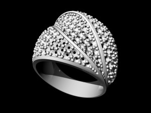 three lanes ring 3D Print Model