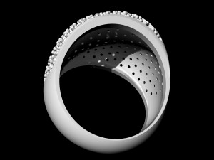 three lanes ring 3D Print Model