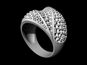 three lanes ring 3D Print Model