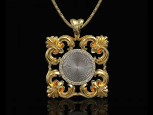 квадратна філігранна підвіска 3D Принт Модель