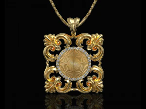 квадратна філігранна підвіска 3D Принт Модель