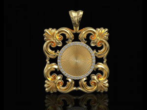 квадратна філігранна підвіска 3D Принт Модель