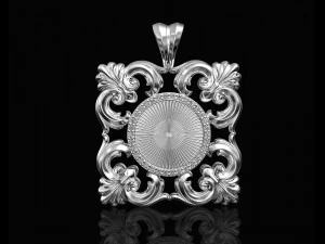 квадратна філігранна підвіска 3D Принт Модель