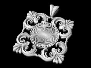 квадратна філігранна підвіска 3D Принт Модель