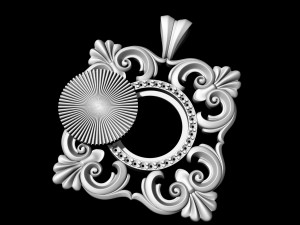 square filigree pendant Modello di stampa 3D