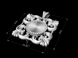 квадратна філігранна підвіска 3D Принт Модель