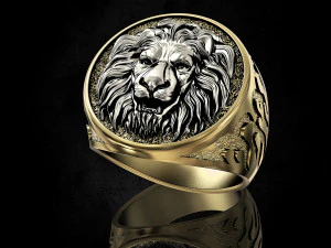 каблучка з головою лева 3D Принт Модель