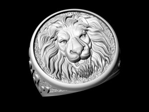 lion head ring Modelo de Impressão 3D