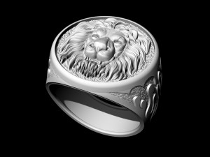 lion head ring Modelo de Impressão 3D
