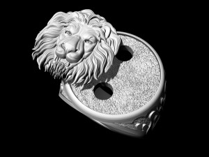 lion head ring Modelo de Impressão 3D