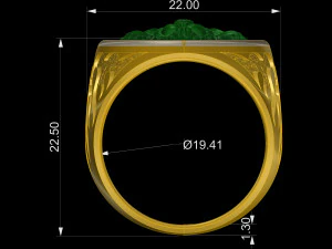 каблучка з головою лева 3D Принт Модель