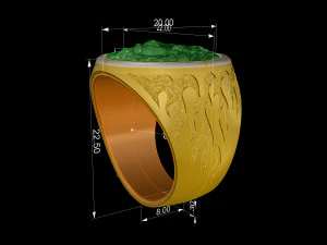 каблучка з головою лева 3D Принт Модель