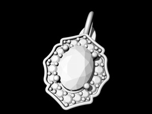 Halo earrings with pear stones 3D 프린트 모델