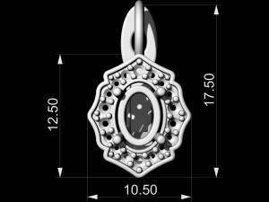 Halo earrings with pear stones 3D 프린트 모델