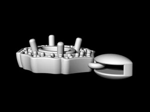 Halo pendant with pear stones 3D Print Model