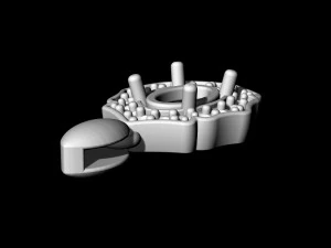 Halo pendant with pear stones 3D Print Model