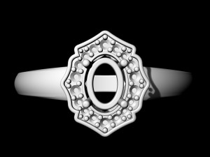 Halo ring with pear stones Modèles 3D en vedette
