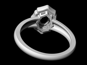 Halo ring with pear stones Modèles 3D en vedette