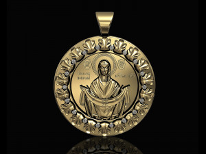 Mary with scarf pendant 3D-Druckmodell