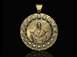 スカーフペンダントを持つメアリー 3Dプリントモデル