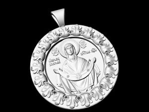 Mary with scarf pendant 3D Print Model