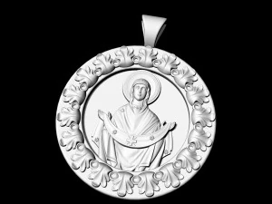 Mary with scarf pendant 3D Print Model