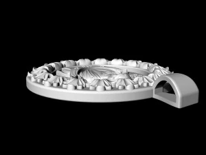Mary with scarf pendant 3D Print Model