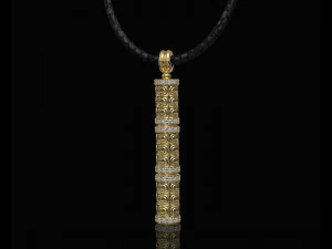 textured poles pendant-v2 3D Print Model