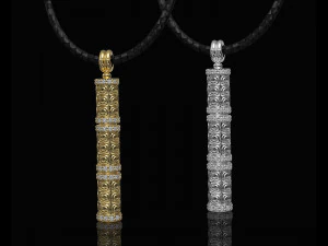 textured poles pendant-v2 3D Print Model