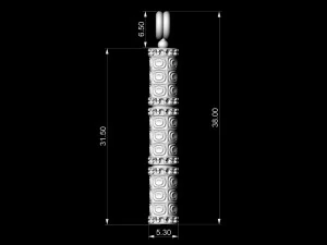 textured poles pendant-v2 3D Print Model