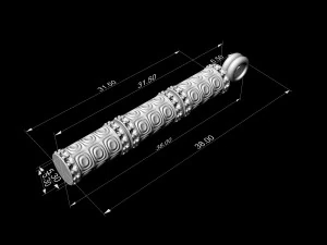 textured poles pendant-v2 3D Print Model