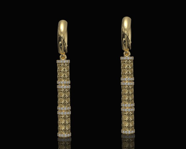 textured poles earrings-v2 Modèles 3D en vedette .c4d .max .obj .3ds .fbx .stl .blend 