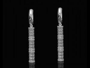 textured poles earrings-v2 Modèles 3D en vedette