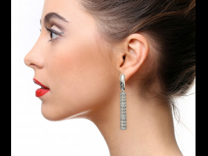 textured poles earrings-v2 Modèles 3D en vedette
