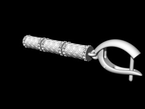 textured poles earrings-v2 Modèles 3D en vedette
