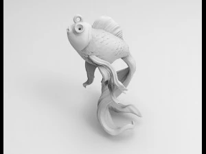 кулон золота рибка 3D Принт Модель