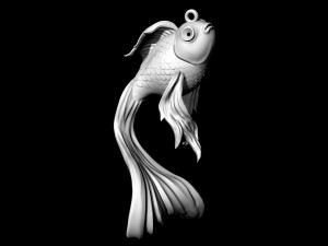 goldfish pendant Model Cetak 3D